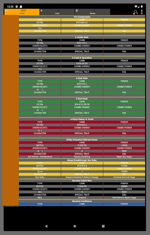 Screenshot 20: Database for Super Ball TCG