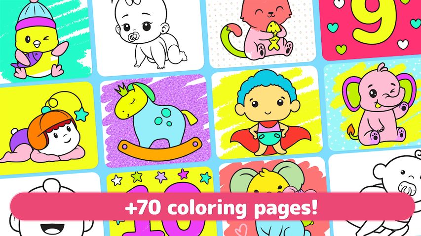 Captura 23: Colorear Bebés para Niños - Libro de Dibujo de Bebés Tiñosos