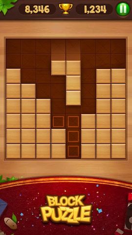 Captura 1: Juego de Puzzle con Bloques de Madera