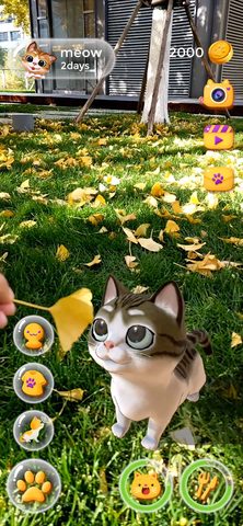 Captura 1: Meow! - AR Cat & Your Mini Pet 4+