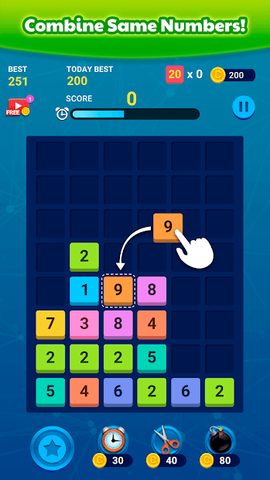 Screenshot 1: Merge Block: Number Puzzle Fun