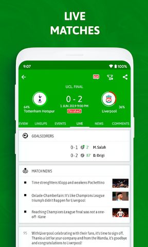Captura 2: Marcadores de Fútbol en Vivo