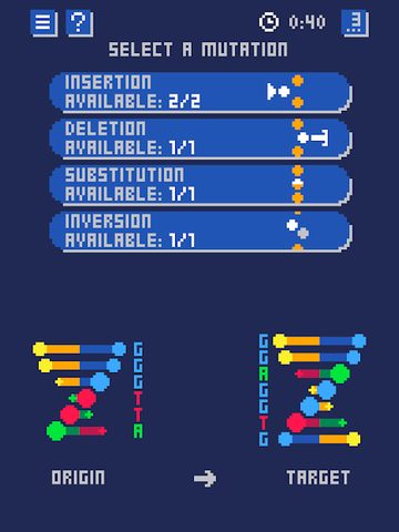 Screenshot 7: DNA Mutations Puzzles