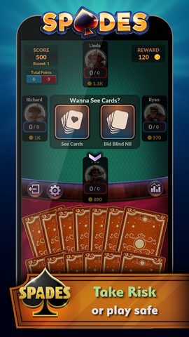 Screenshot 2: Spades Offline - Card Game