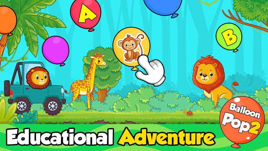 Скриншот 1: Бесплатная обучающая игра 'Лопни шарик' для детей