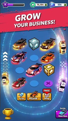 Screenshot 22: Merge Neon Car: Idle Car Merge