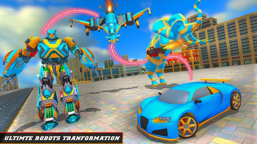 Screenshot 4: Elephant Robot Transform Jet Game