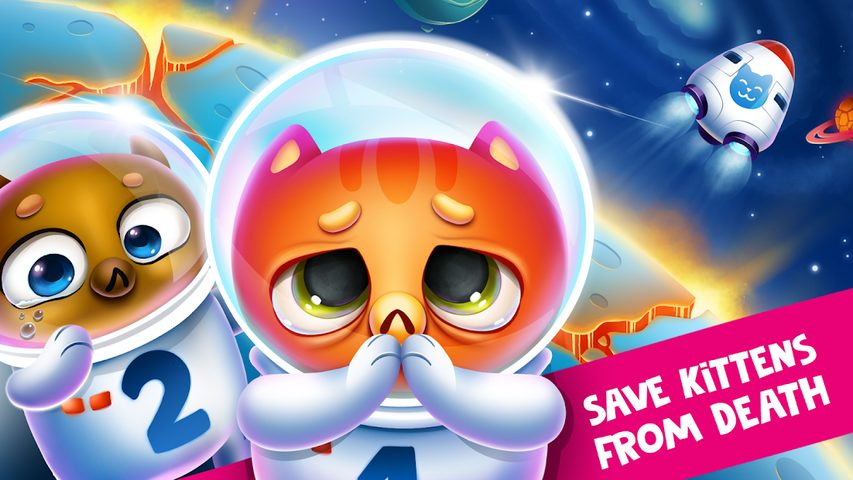 Screenshot 1: Space Cat Evolution: Kitty col