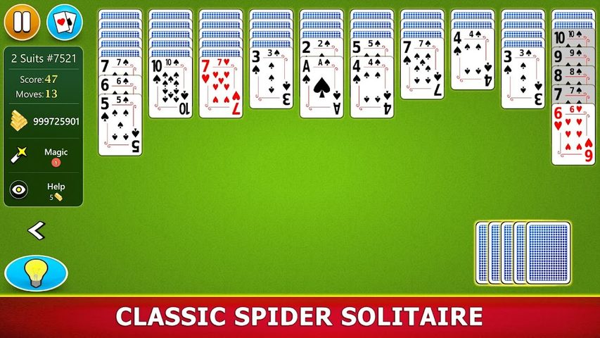 Screenshot 1: Spider Solitaire Mobile