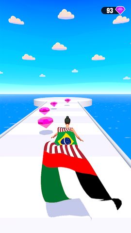 Screenshot 1: Flags Flow: Smart Running Game