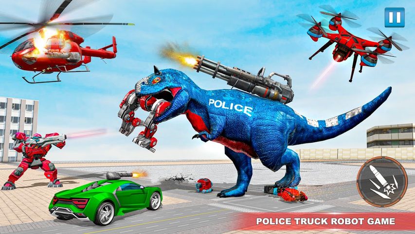 Screenshot 8: Police Truck Robot Game – Dino