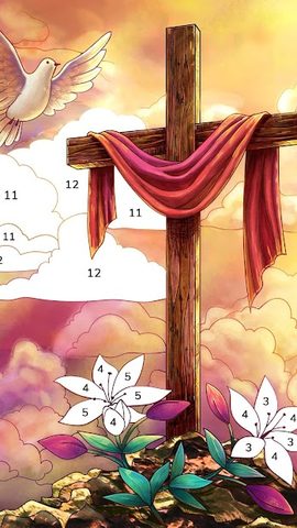 Скриншот 2: Bible Coloring - Paint by Number, Free Bible Games