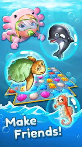 Screenshot 3: Ocean Friends : Match 3 Puzzle