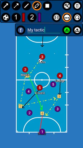 Captura 3: Tablero Táctico de Futsal