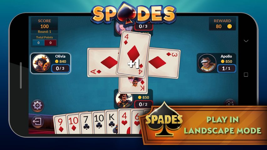 Screenshot 6: Spades Offline - Card Game