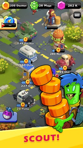 Screenshot 1: Coin Scout - Idle Clicker Game