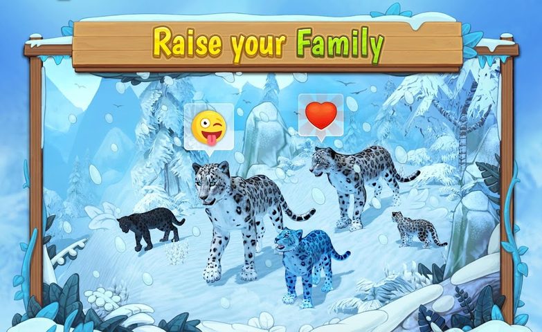 Screenshot 1: Snow Leopard Family Sim Online