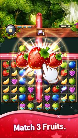 Screenshot 1: Sweet Fruits POP : Match 3 Puzzle