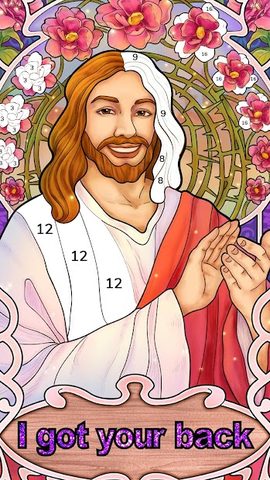 Скриншот 1: Bible Coloring - Paint by Number, Free Bible Games