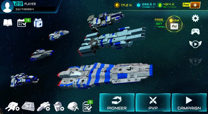 Screenshot 1: Starship battle