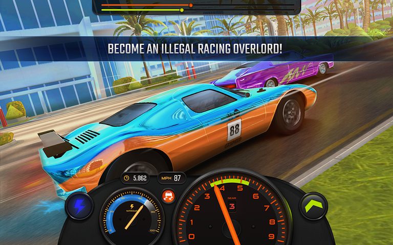 Captura 5: Juego de carreras con coches clásicos