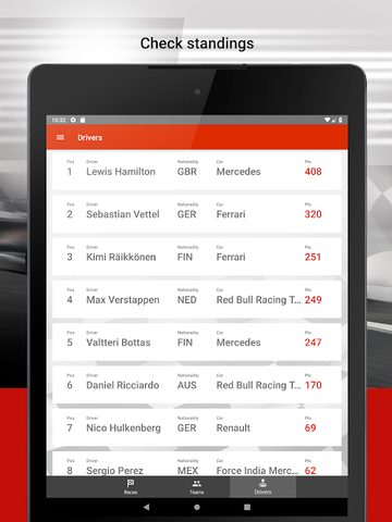 Screenshot 18: Formula 2021 Calendar & Standings