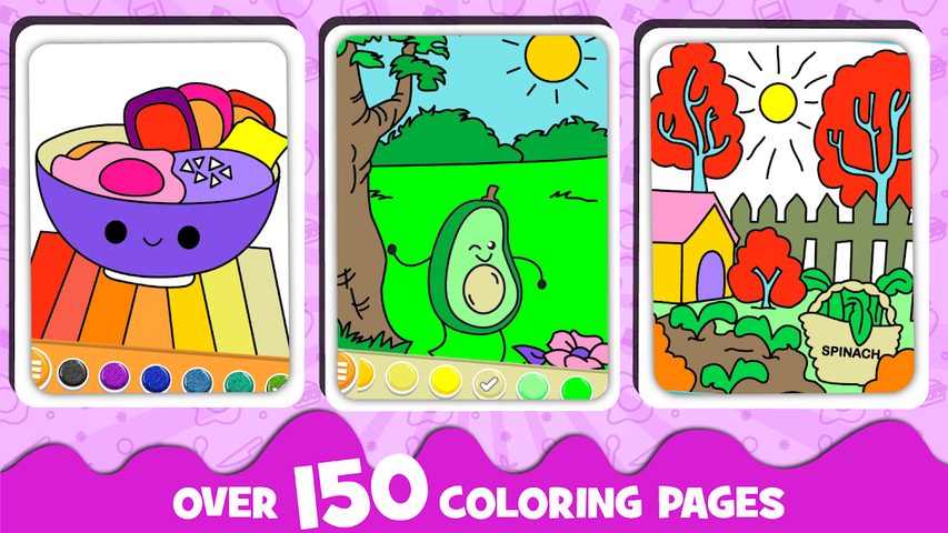 Screenshot 7: Fruits Coloring book & Food Drawing book Kids Free