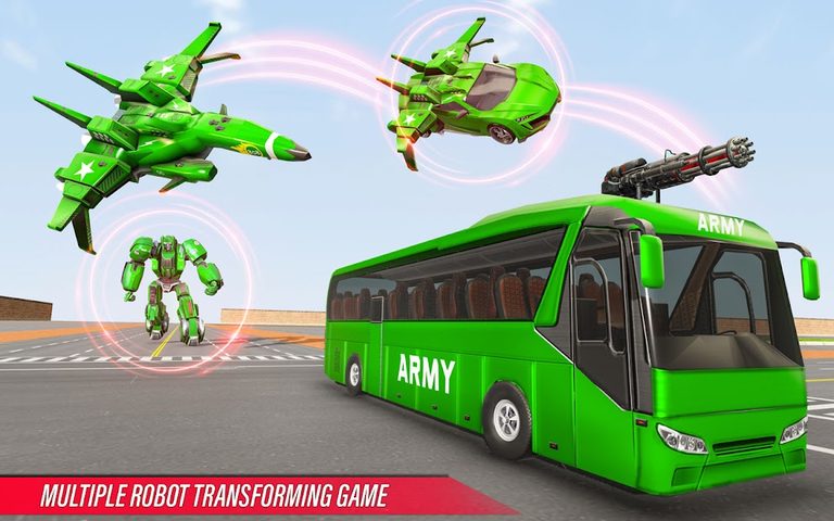 Screenshot 7: Army Bus Robot Car Game 3d