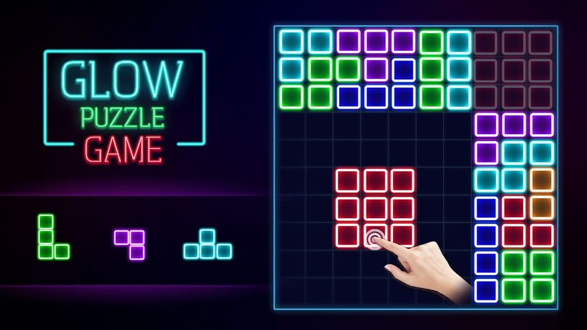 Screenshot 1: Glow Block Puzzle