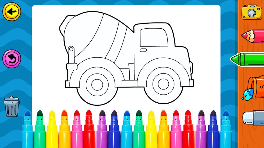 Screenshot 1: Vehicles Coloring for Kids: Trucks & Cars Game
