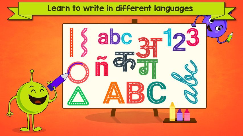 Captura 2: Aprender a escribir y trazar letras y números