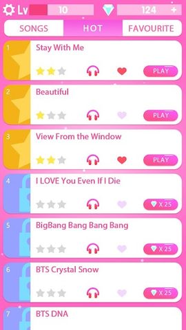 Скриншот 1: Игра на пианино с K-pop музыкой