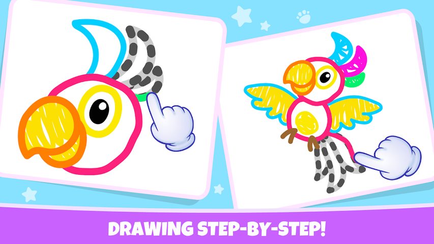 Screenshot 3: Pets Drawing for Kids and Toddlers games Preschool