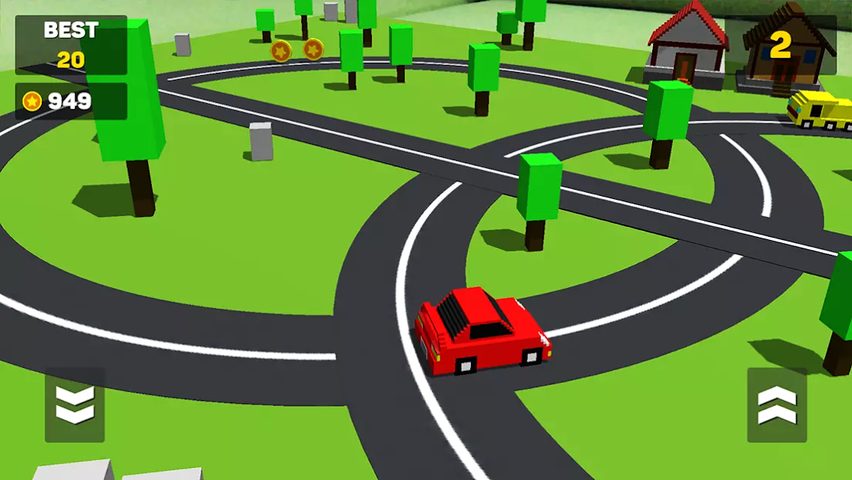 Screenshot 1: Circle Crash - Blocky Race