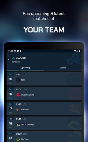Captura 15: Seguimiento de puntuaciones de esports