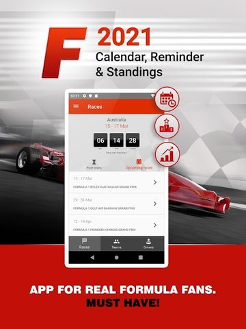Screenshot 8: Formula 2021 Calendar & Standings