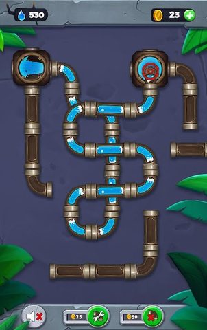 Screenshot 3: Water flow - Connect the pipes
