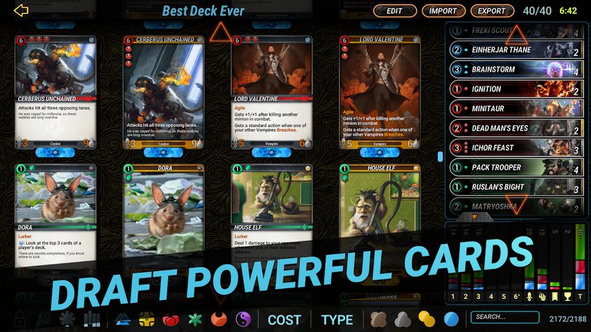 Captura 8: Batalla de cartas míticas