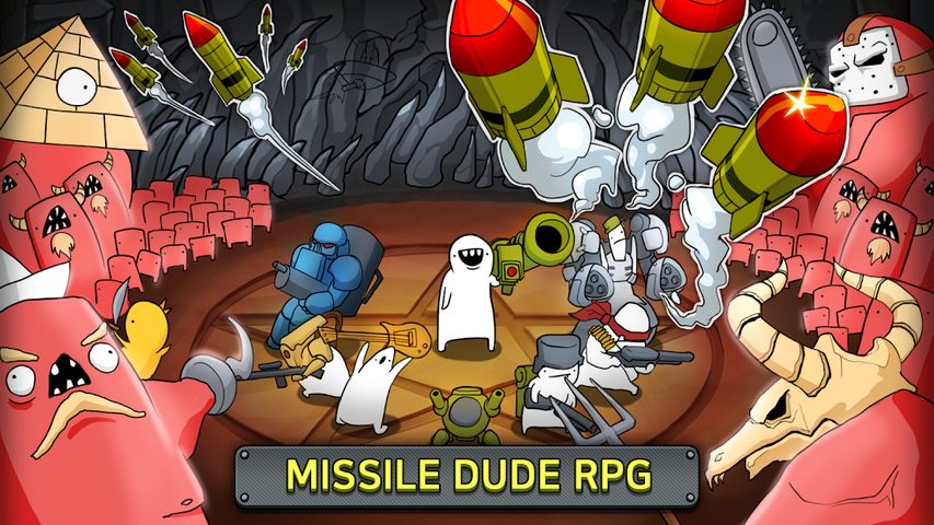 Screenshot 1: Missile Dude RPG : idle shot