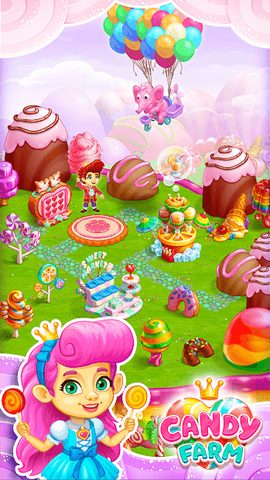 Screenshot 1: Candy Farm: Cake & cookie city