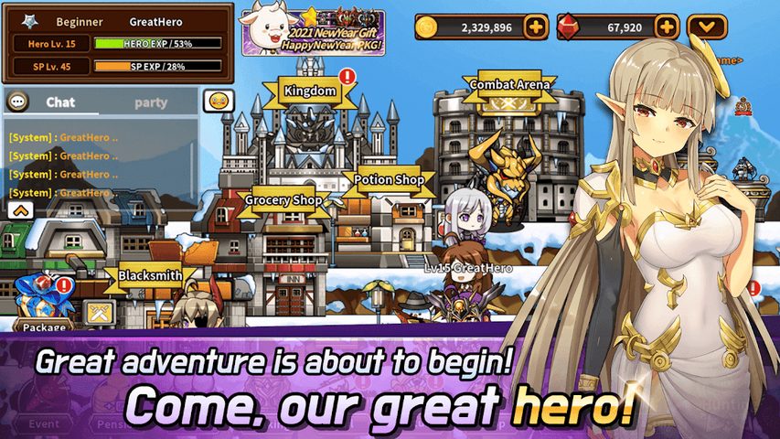 Screenshot 2: Hero Town Online : 2D MMORPG
