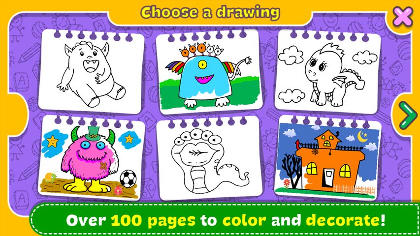 Screenshot 3: Fantasy Coloring Book & Games