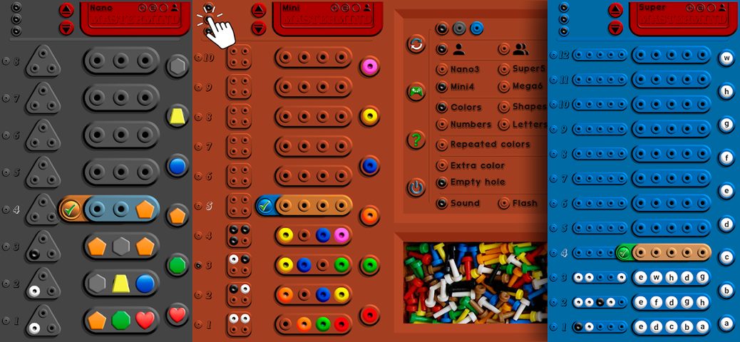 Captura 16: Juego clásico de adivinanza de códigos