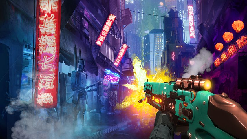 Captura 10: Juego de Disparos Cyberpunk