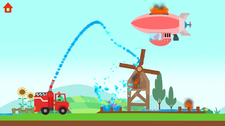 Screenshot 4: Dinosaur Fire Truck: for kids