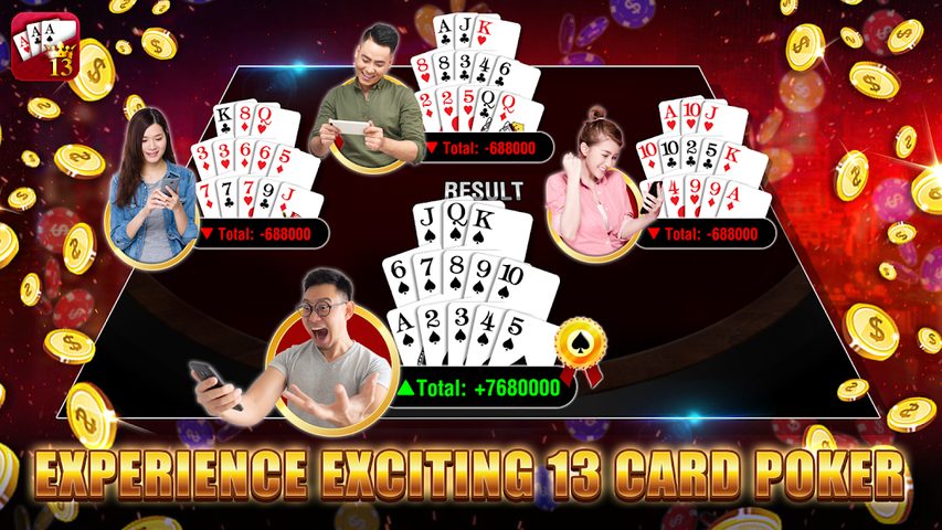 Screenshot 1: Lucky 13: 13 Poker Puzzle