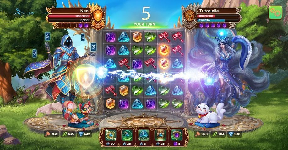 Screenshot 1: Heroes of Alterant: Match 3 RP