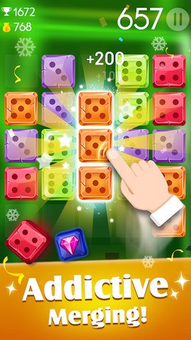 Screenshot 1: Jewel Games: Dice Merge Puzzle