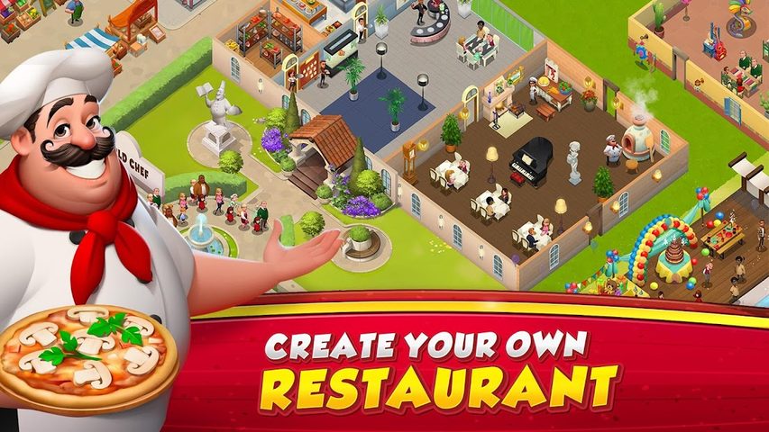 Screenshot 1: World Chef 🍰🍔🍝🍓