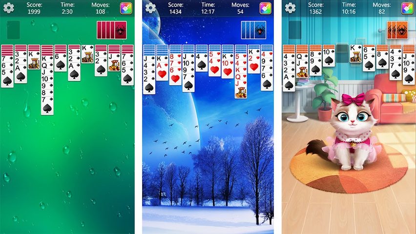 Screenshot 1: Spider Solitaire Fun